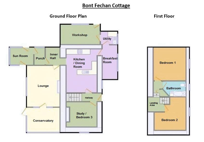 Floorplan of Llanystumdwy, Criccieth, Gwynedd, LL52 0LS