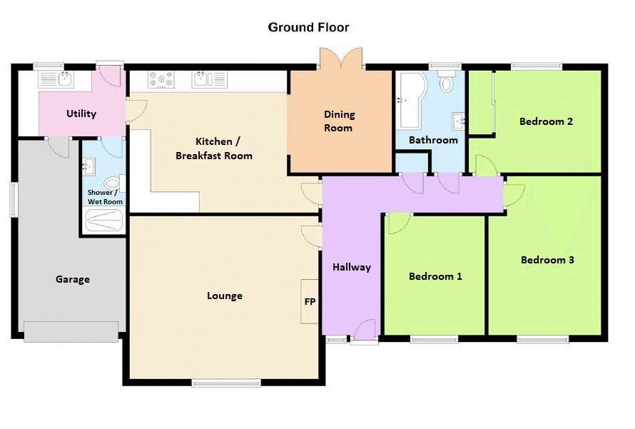 Floorplan of Unmarked Road, Capel  Iwan, Nr Newcastle Emlyn, Carmarthenshire, SA38 9LT