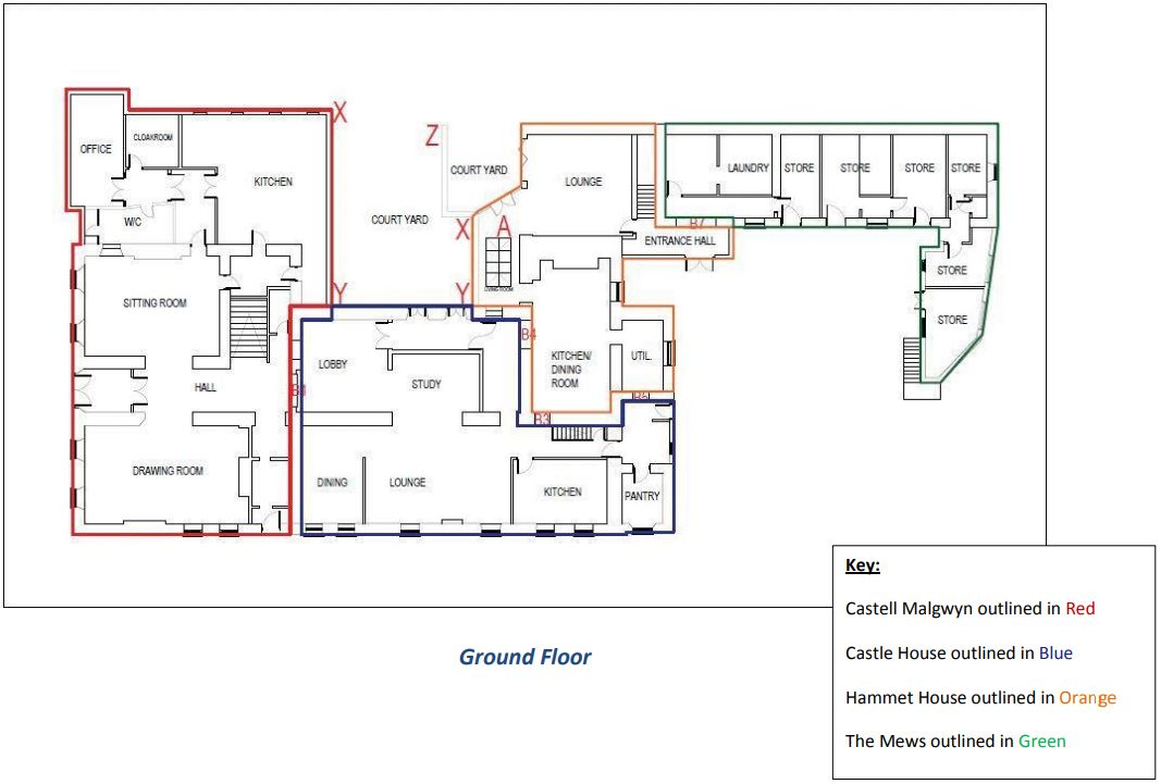 Floorplan of Castell Malgwyn, Llechryd, Cardigan, Ceredigion, SA43 2QA