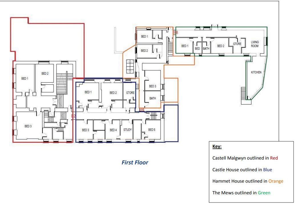 Floorplan of Castell Malgwyn, Llechryd, Cardigan, Ceredigion, SA43 2QA