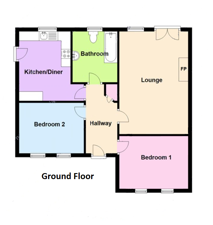 Floorplan of Heol Ty Newydd, Cilgerran, Cardigan, Pembrokeshire, SA43 2RT