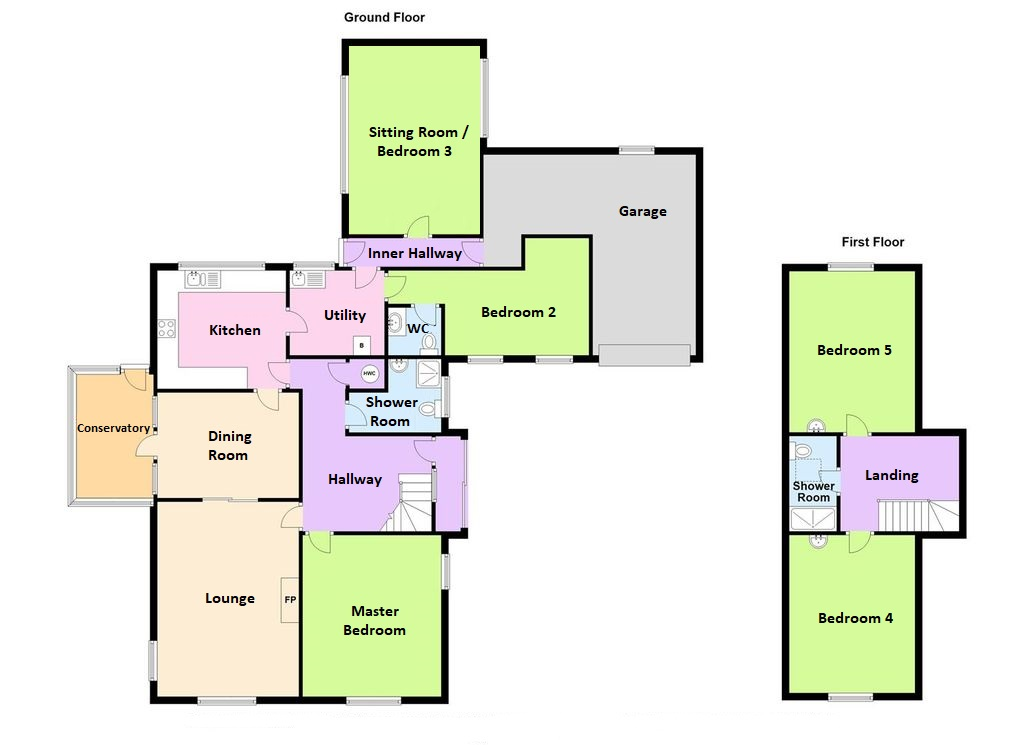 Floorplan of Maes-y-Coed, Cardigan, Ceredigion, SA43 1AP