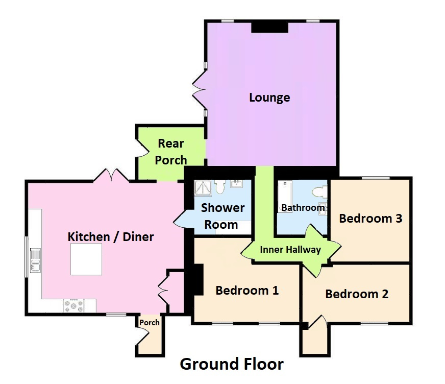 Floorplan of Gogerddan, Tanygroes, Cardigan, Ceredigion, SA43 2HZ