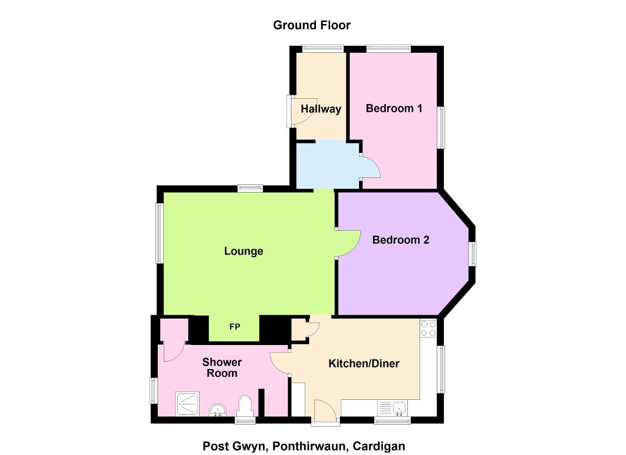 Floorplan of Neuadd Cross, Ponthirwaun, Ceredigion, SA43 2RE