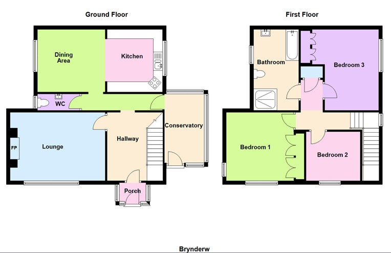 Floorplan of Llwyndafydd Road, Llwyndafydd, Ceredigion, SA44 6BT