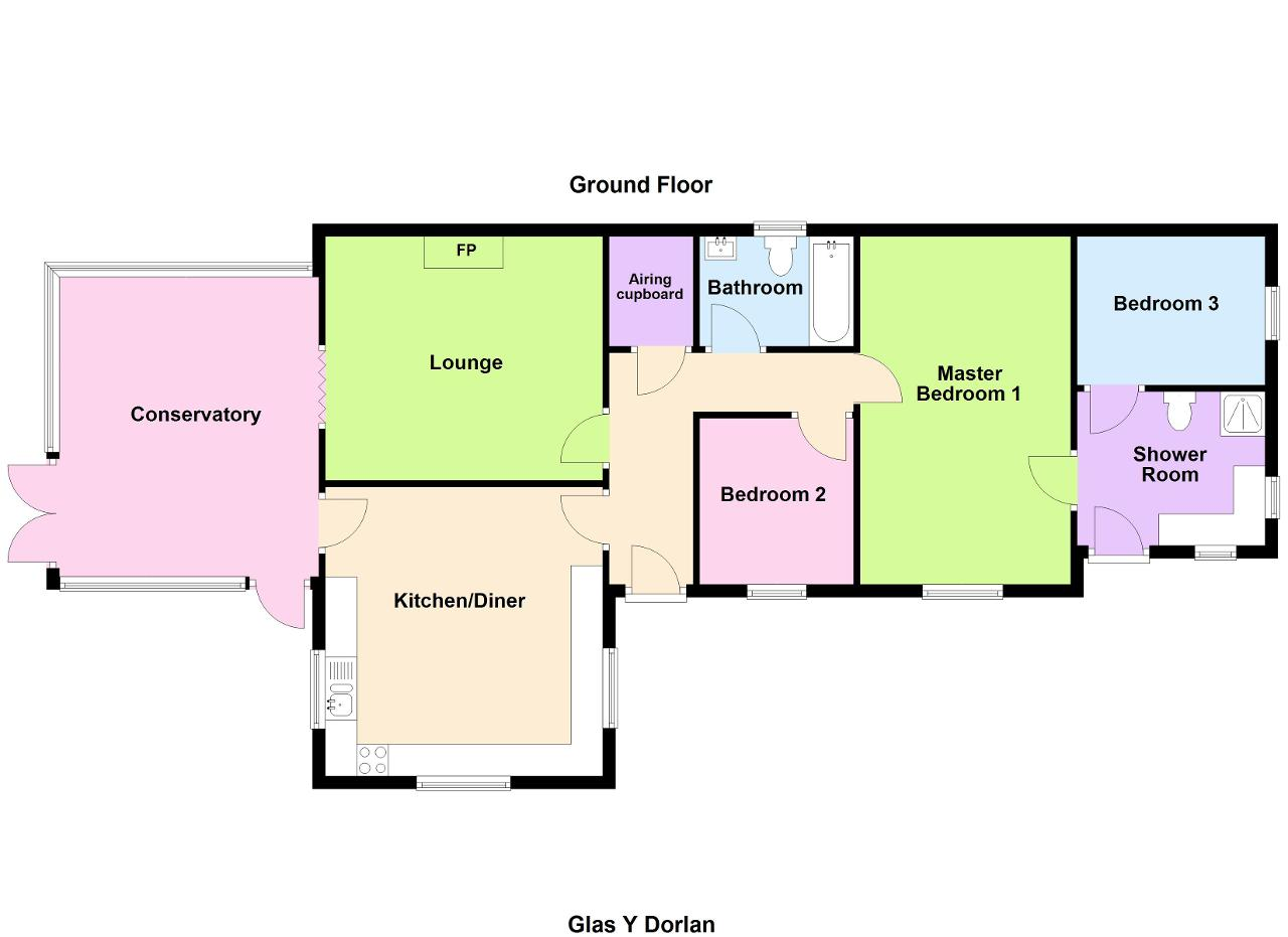 Floorplan of Cwmhiraeth, Drefach Felindre, Carmarthenshire, SA44 5XJ