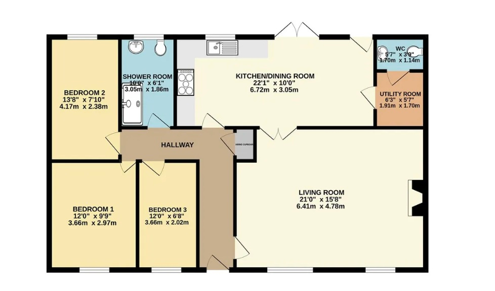 Floorplan of Unmarked Road, Rhos, Llandysul, Carmarthenshire, SA44 5HD
